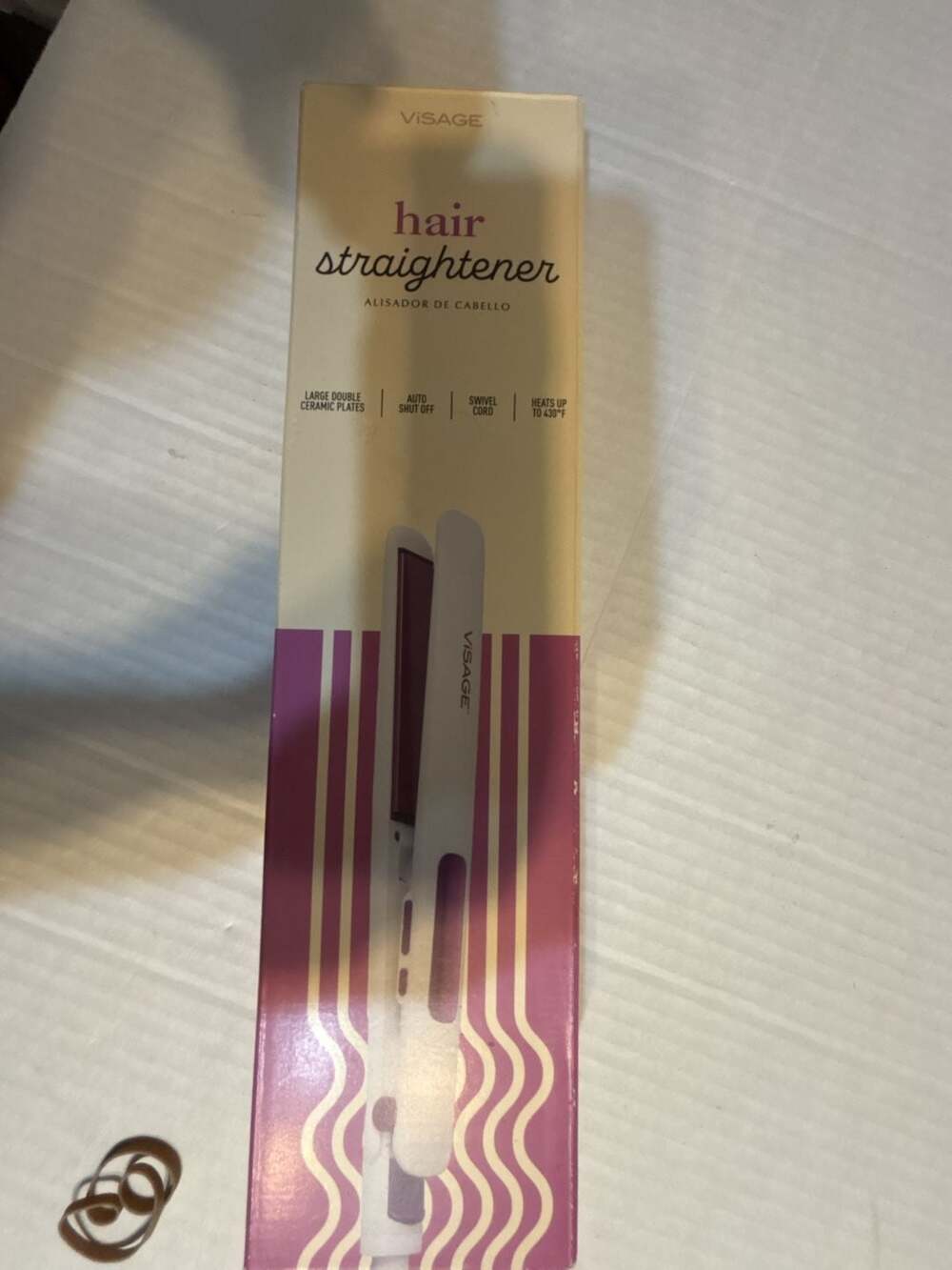 Visage Large Double Ceramic Plate Hair Straightener with Swivel Cord